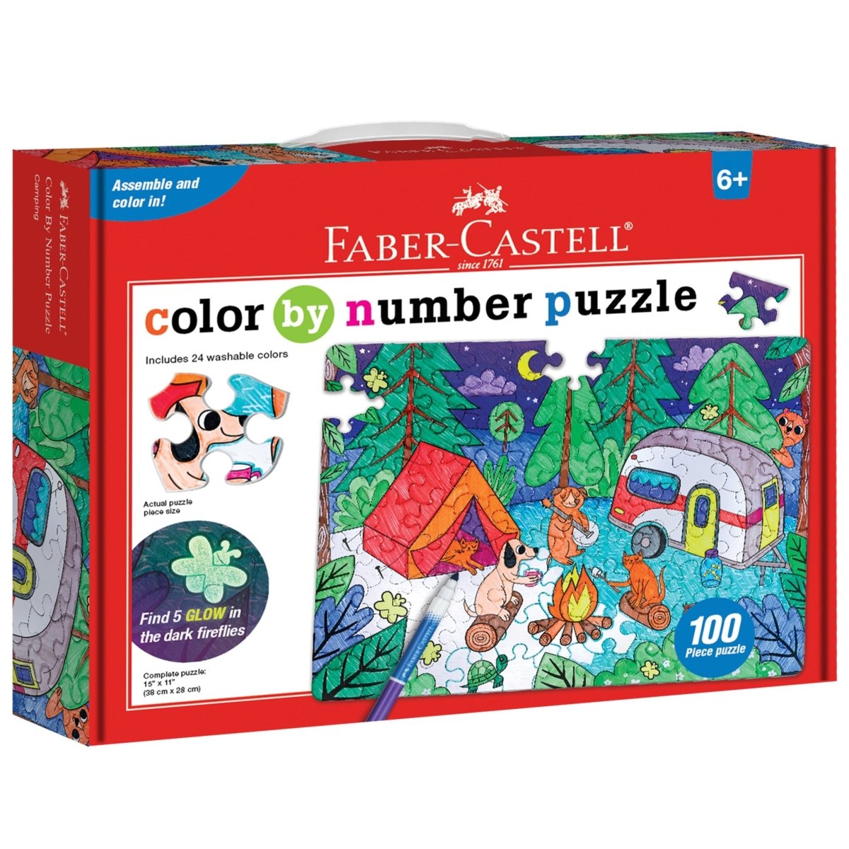Diy Color By Number Puzzle - Camping Kit For Kits - The Merri Artist - merriartist.com