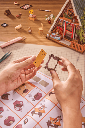 DIY Miniature House Kit: A - Frame Cabin - The Merri Artist - merriartist.com