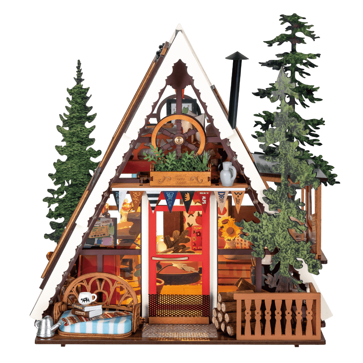 DIY Miniature House Kit: A - Frame Cabin - The Merri Artist - merriartist.com