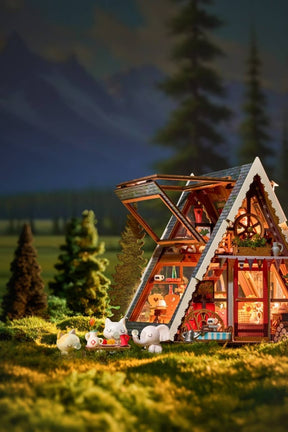 DIY Miniature House Kit: A - Frame Cabin - The Merri Artist - merriartist.com