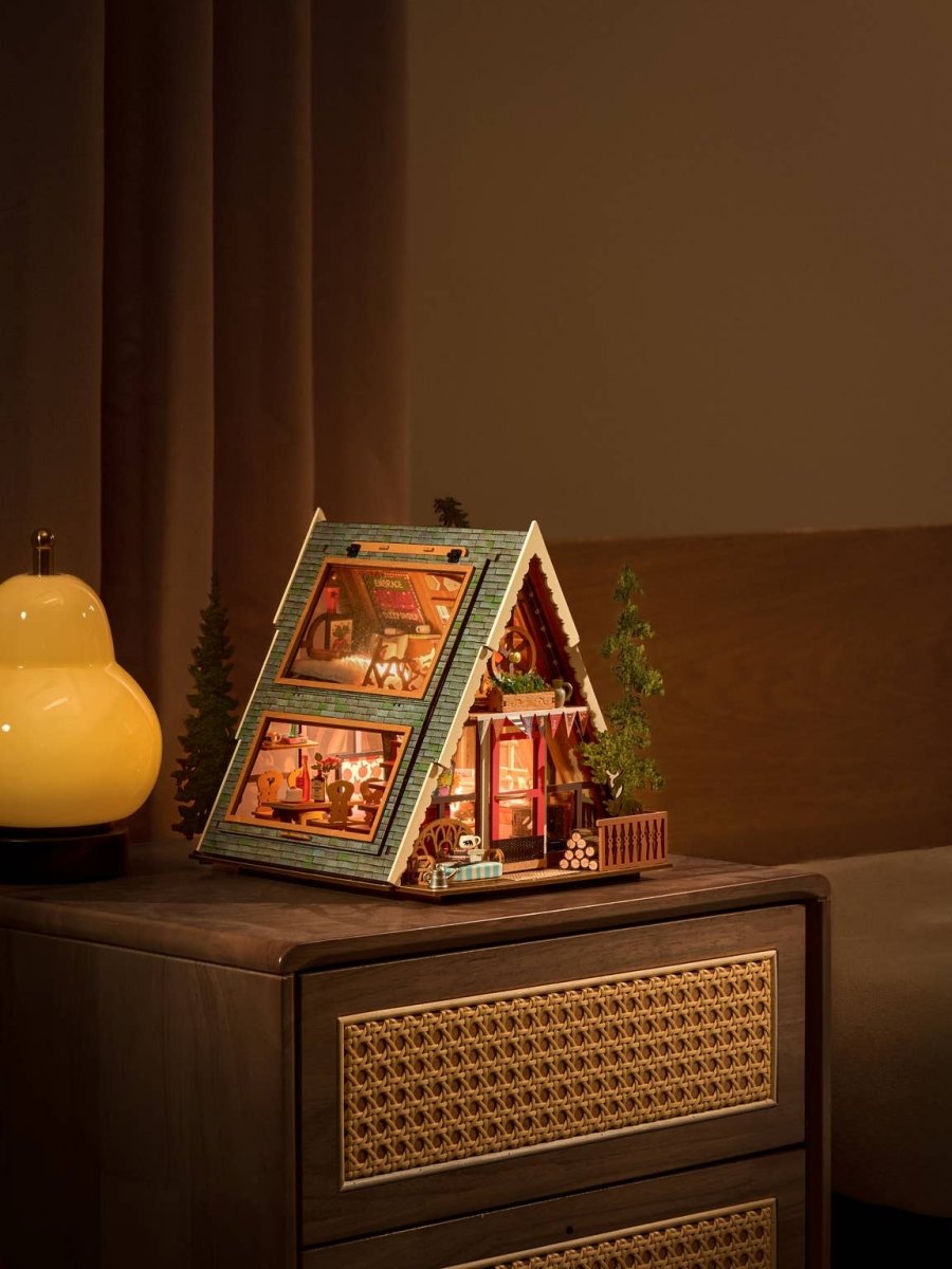 DIY Miniature House Kit: A - Frame Cabin - The Merri Artist - merriartist.com
