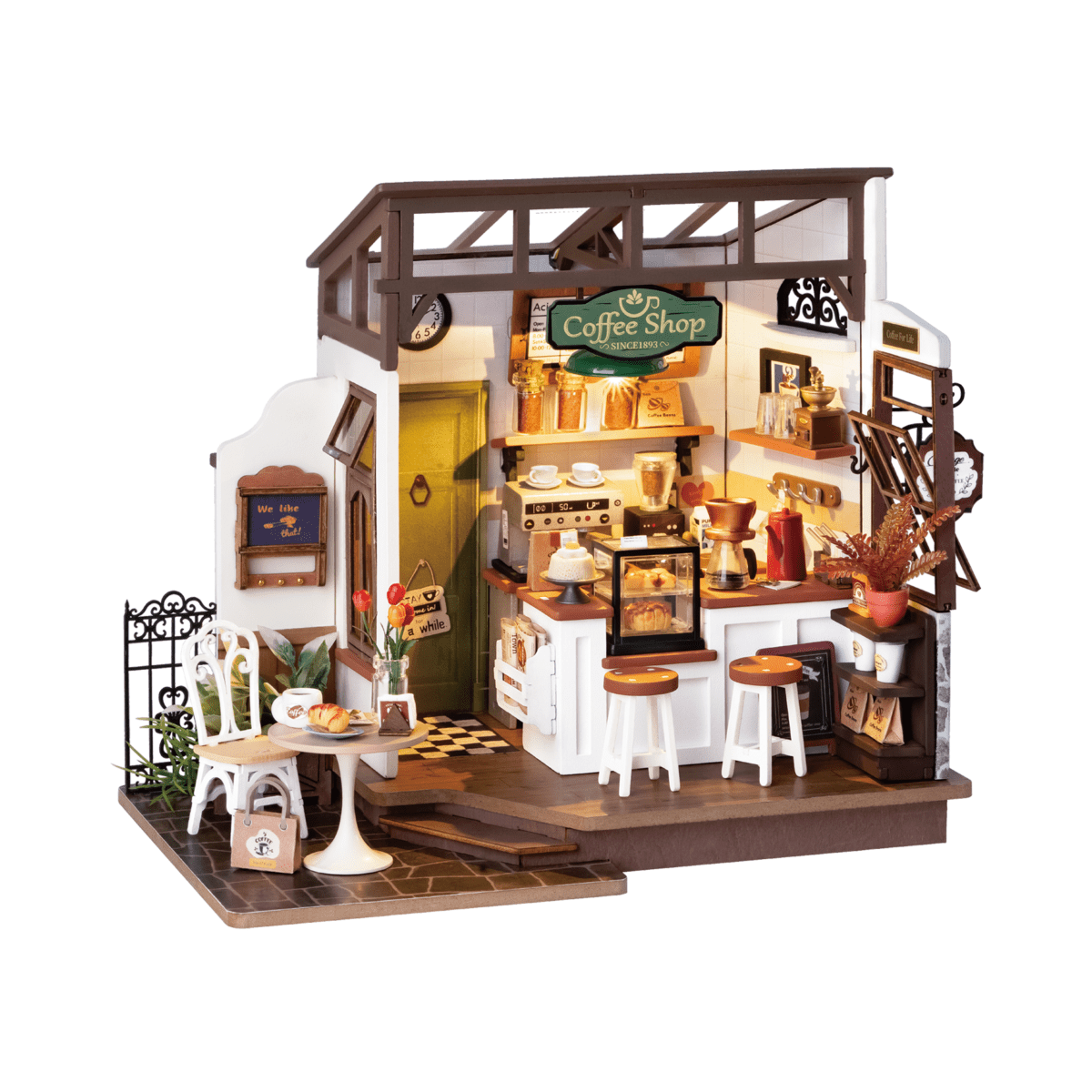 DIY Miniature House Kit: Slow Life Café - The Merri Artist - merriartist.com