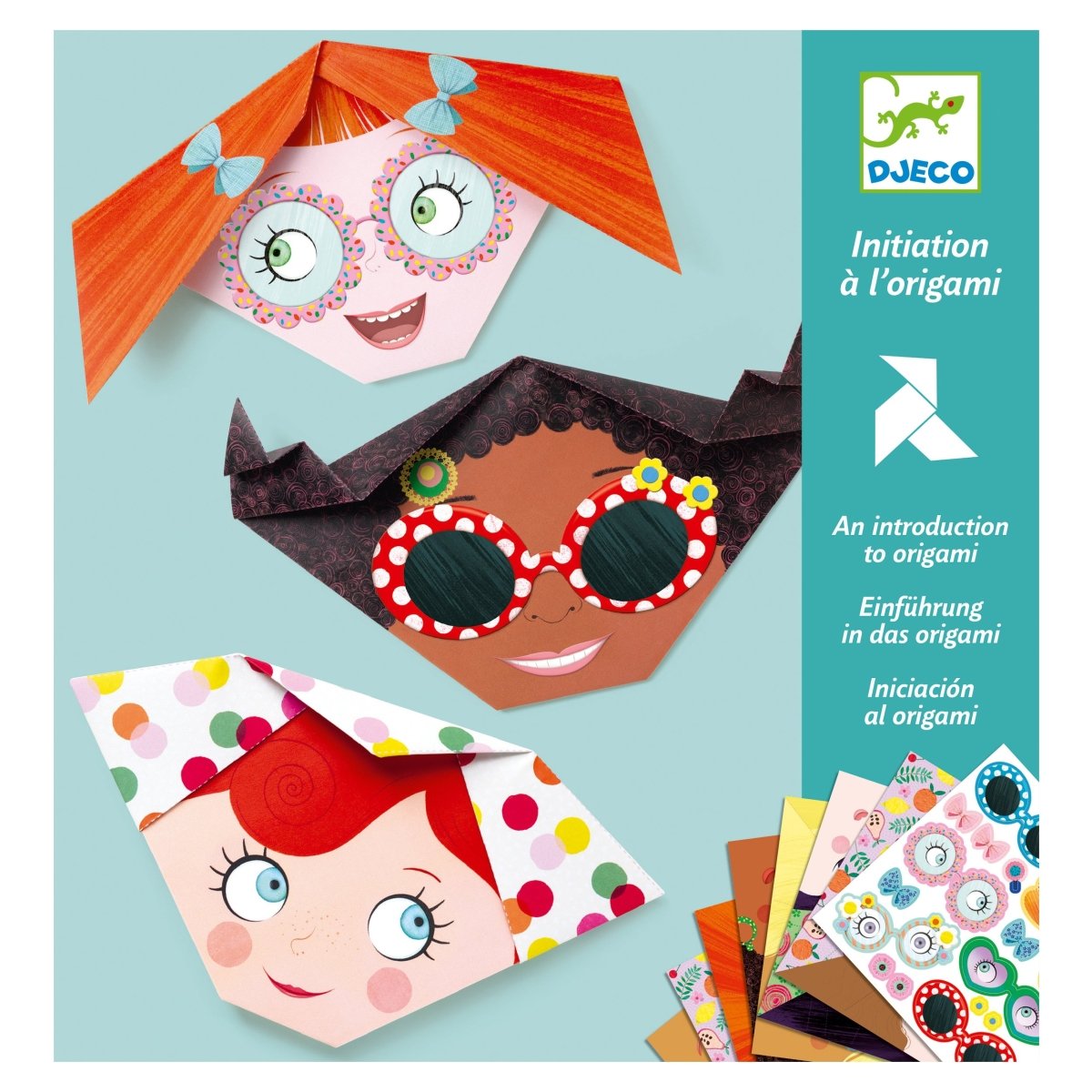 DJECO Origami Paper Craft Kit - Pretty Faces Kit - The Merri Artist - merriartist.com