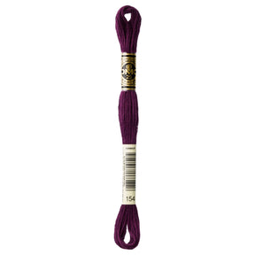 DMC 6 - Strand Cotton Embroidery Floss 8.7yd - 154 Very Dark Grape - Darker than 38 - The Merri Artist - merriartist.com