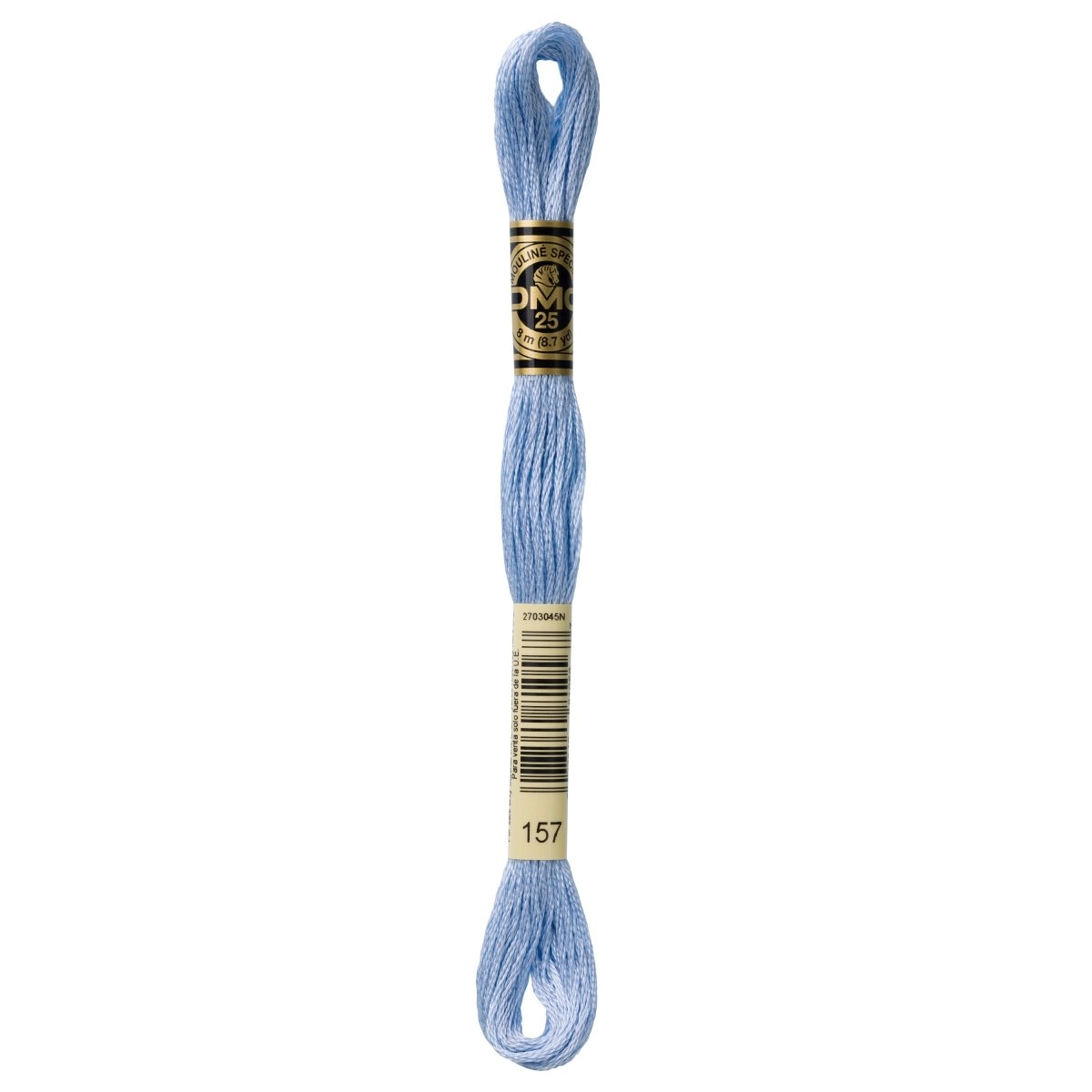 DMC 6 - Strand Cotton Embroidery Floss 8.7yd - 157 Very Lt. Cornflower Blue - Light - The Merri Artist - merriartist.com