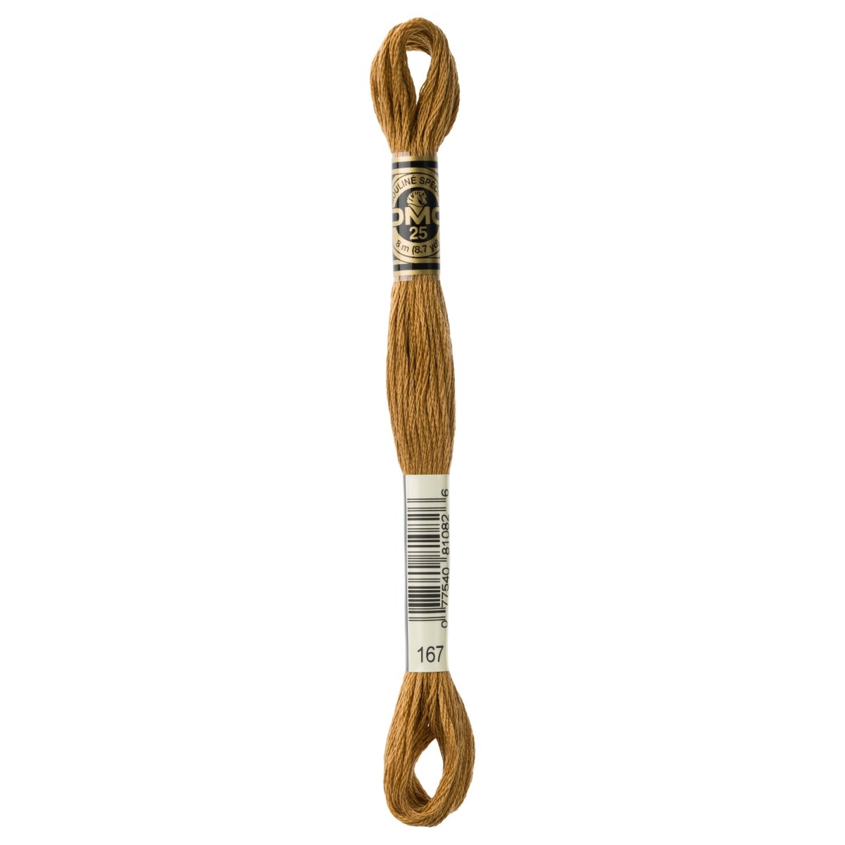 DMC 6 - Strand Cotton Embroidery Floss 8.7yd - 167 Very Dk. Yellow Beige - The Merri Artist - merriartist.com
