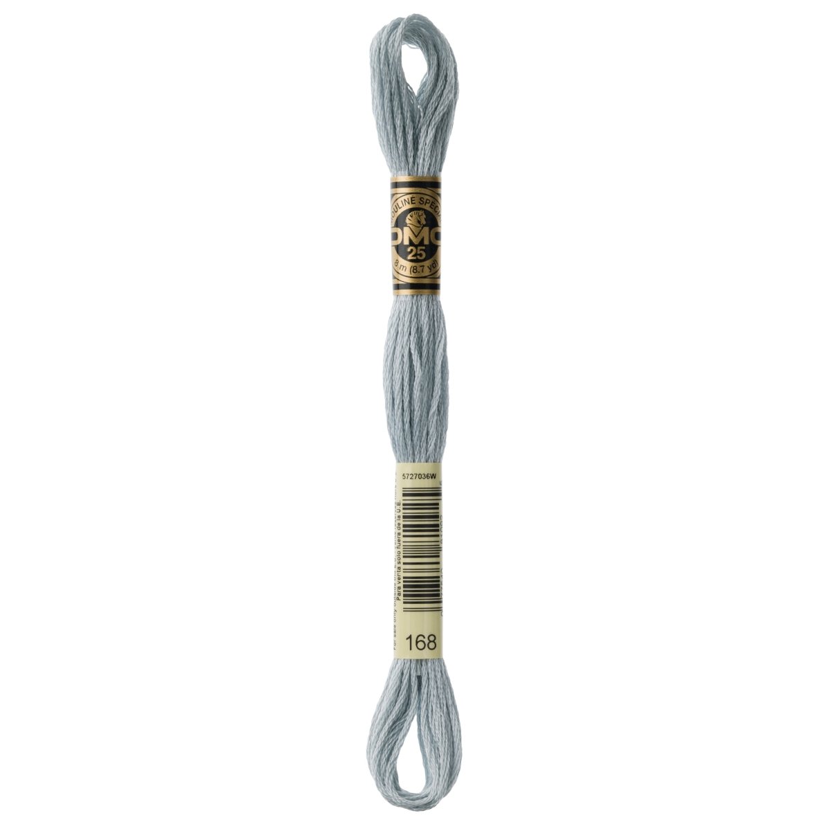 DMC 6 - Strand Cotton Embroidery Floss 8.7yd - 168 Very Light Pewter - The Merri Artist - merriartist.com