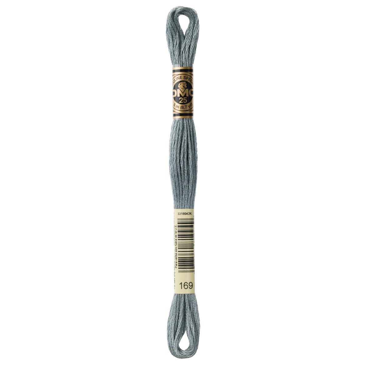 DMC 6 - Strand Cotton Embroidery Floss 8.7yd - 169 Light Pewter - The Merri Artist - merriartist.com