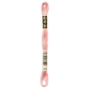 DMC 6 - Strand Cotton Embroidery Floss 8.7yd - 224 Very Light Shell Pink - The Merri Artist - merriartist.com