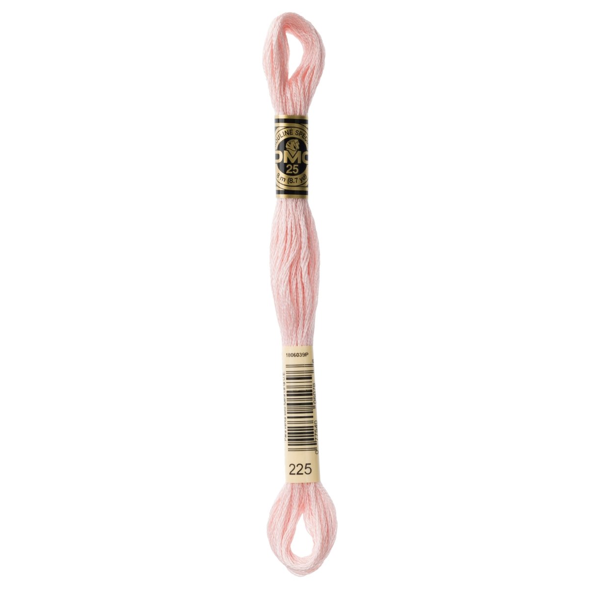 DMC 6 - Strand Cotton Embroidery Floss 8.7yd - 225 Ultra Light Shell Pink - The Merri Artist - merriartist.com