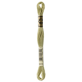 DMC 6 - Strand Cotton Embroidery Floss 8.7yd - 3013 Light Khaki Green - The Merri Artist - merriartist.com