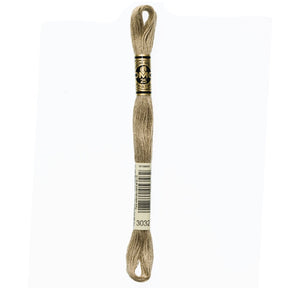 DMC 6 - Strand Cotton Embroidery Floss 8.7yd - 3032 Medium Mocha Brown - The Merri Artist - merriartist.com