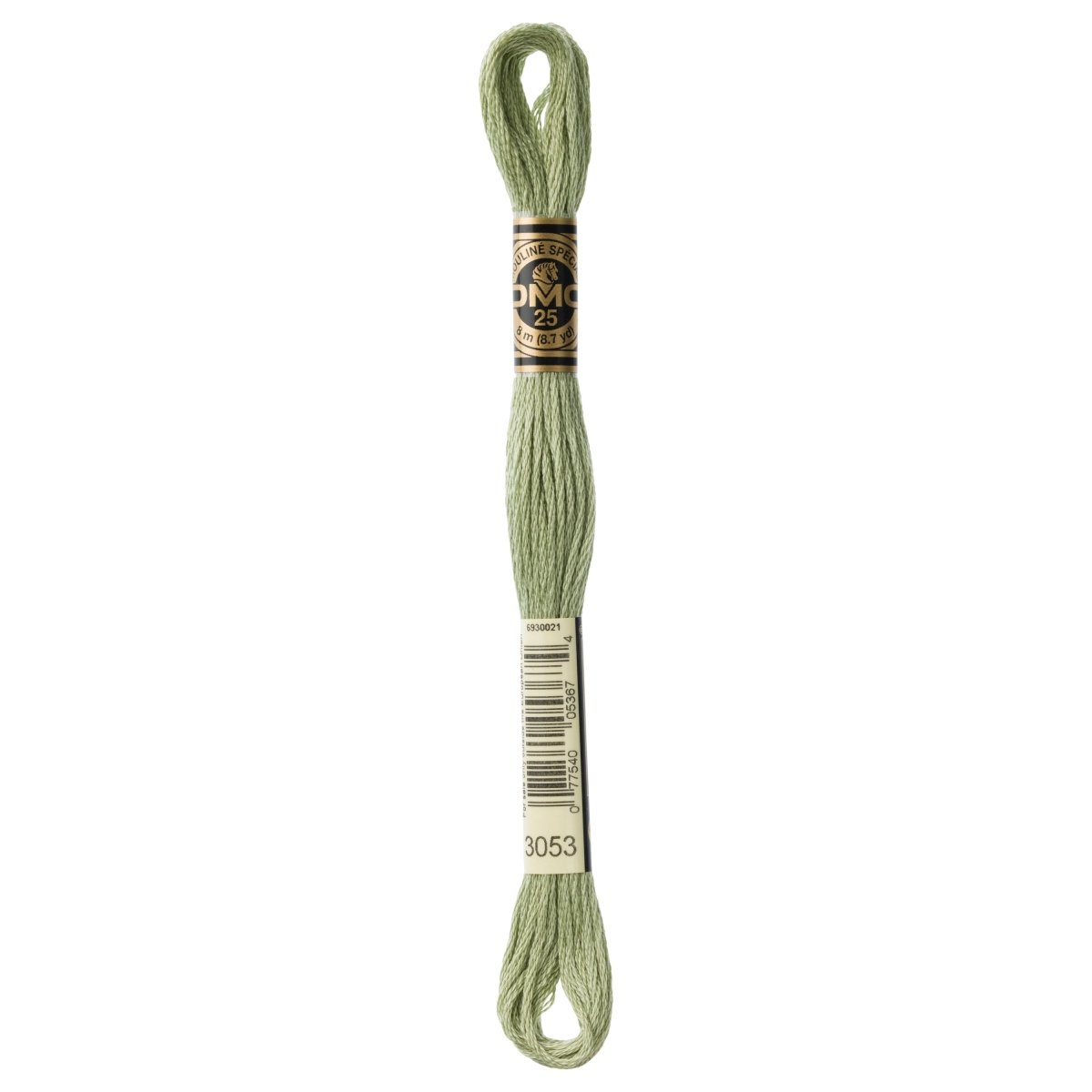 DMC 6 - Strand Cotton Embroidery Floss 8.7yd - 3053 Green Grey - The Merri Artist - merriartist.com
