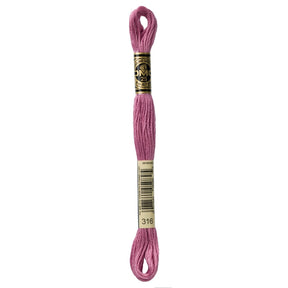 DMC 6 - Strand Cotton Embroidery Floss 8.7yd - 316 Medium Antique Mauve - The Merri Artist - merriartist.com