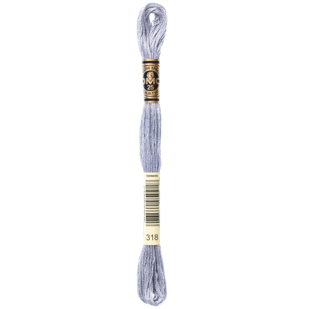 DMC 6 - Strand Cotton Embroidery Floss 8.7yd - 318 Light Steel Gray - The Merri Artist - merriartist.com
