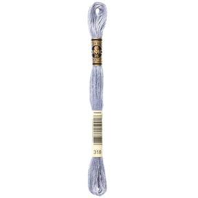 DMC 6 - Strand Cotton Embroidery Floss 8.7yd - 318 Light Steel Gray - The Merri Artist - merriartist.com
