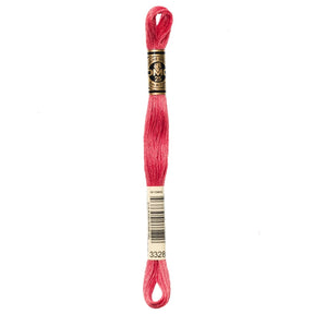 DMC 6 - Strand Cotton Embroidery Floss 8.7yd - 3328 Dark Salmon - The Merri Artist - merriartist.com