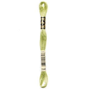 DMC 6 - Strand Cotton Embroidery Floss 8.7yd - 3348 Light Yellow Green - The Merri Artist - merriartist.com