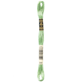 DMC 6 - Strand Cotton Embroidery Floss 8.7yd - 368 Light Pistachio Green - The Merri Artist - merriartist.com