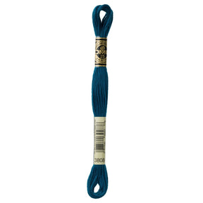 DMC 6 - Strand Cotton Embroidery Floss 8.7yd - 3808 Ultra Very Dark Turquoise - The Merri Artist - merriartist.com