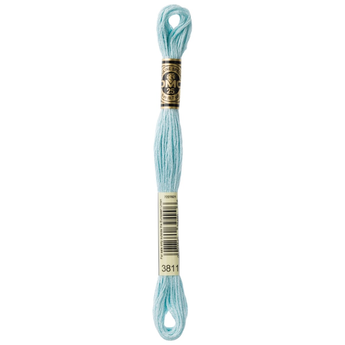 DMC 6 - Strand Cotton Embroidery Floss 8.7yd - 3811 Very Light Turquoise - The Merri Artist - merriartist.com