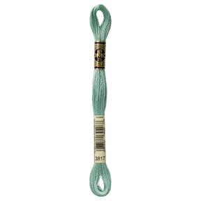 DMC 6 - Strand Cotton Embroidery Floss 8.7yd - 3817 Light Celadon Green - The Merri Artist - merriartist.com