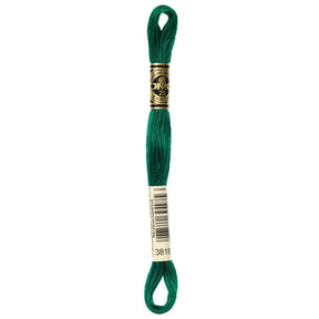 DMC 6 - Strand Cotton Embroidery Floss 8.7yd - 3818 Ultra Very Dark Emerald Green - The Merri Artist - merriartist.com