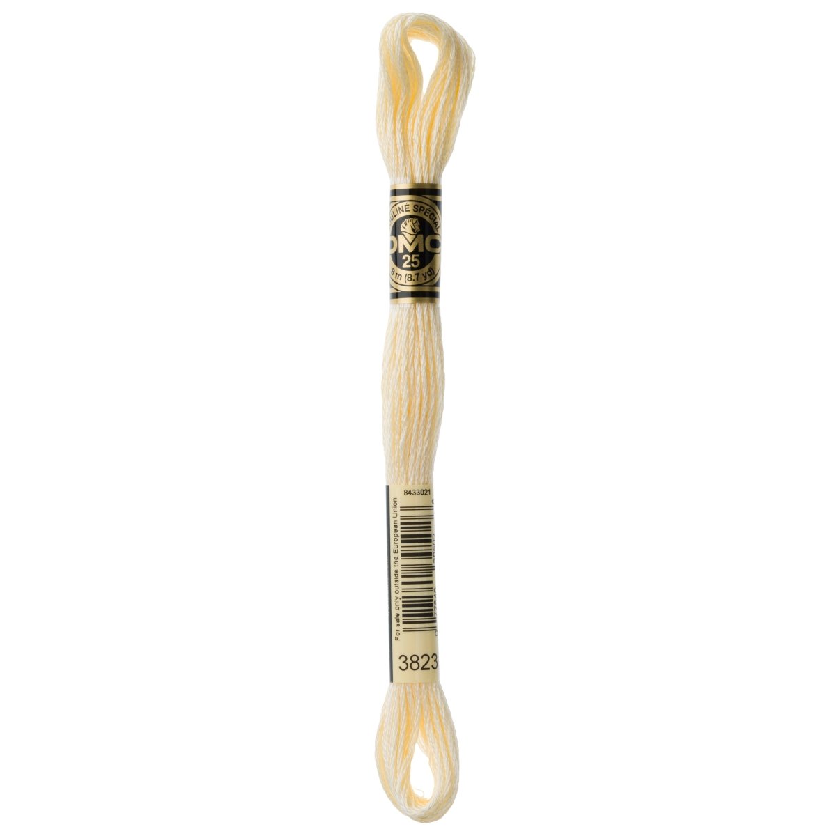 DMC 6 - Strand Cotton Embroidery Floss 8.7yd - 3823 Ultra Pale Yellow - The Merri Artist - merriartist.com
