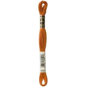 DMC 6 - Strand Cotton Embroidery Floss 8.7yd - 3826 Golden Brown - The Merri Artist - merriartist.com
