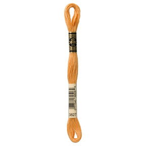 DMC 6 - Strand Cotton Embroidery Floss 8.7yd - 3827 Pale Golden Brown - The Merri Artist - merriartist.com