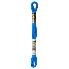 DMC 6 - Strand Cotton Embroidery Floss 8.7yd - 3843 Electric Blue - The Merri Artist - merriartist.com