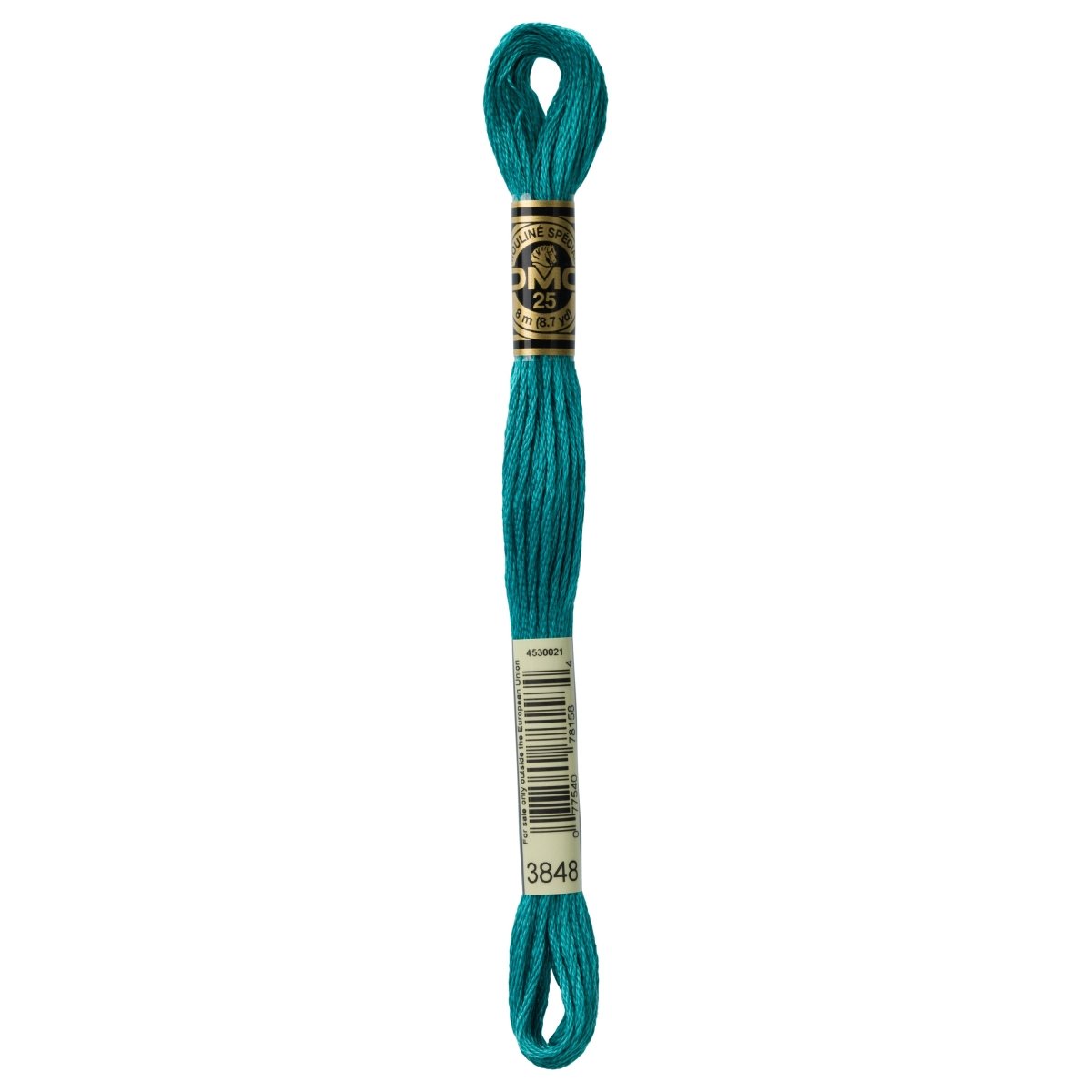 DMC 6 - Strand Cotton Embroidery Floss 8.7yd - 3848 Medium Teal Green - The Merri Artist - merriartist.com