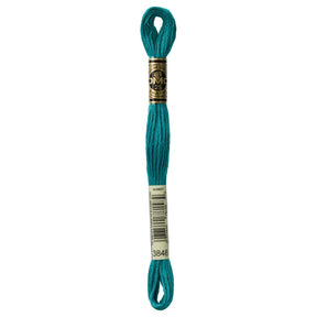 DMC 6 - Strand Cotton Embroidery Floss 8.7yd - 3848 Medium Teal Green - The Merri Artist - merriartist.com