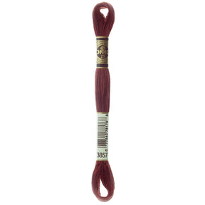 DMC 6 - Strand Cotton Embroidery Floss 8.7yd - 3857 Dark Rosewood - The Merri Artist - merriartist.com