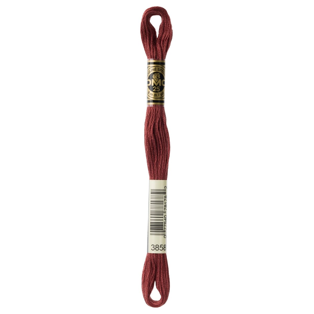 DMC 6 - Strand Cotton Embroidery Floss 8.7yd - 3858 Medium Rosewood - The Merri Artist - merriartist.com