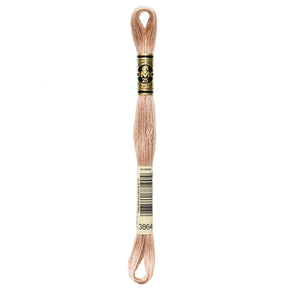 DMC 6 - Strand Cotton Embroidery Floss 8.7yd - 3864 Light Mocha Beige - The Merri Artist - merriartist.com
