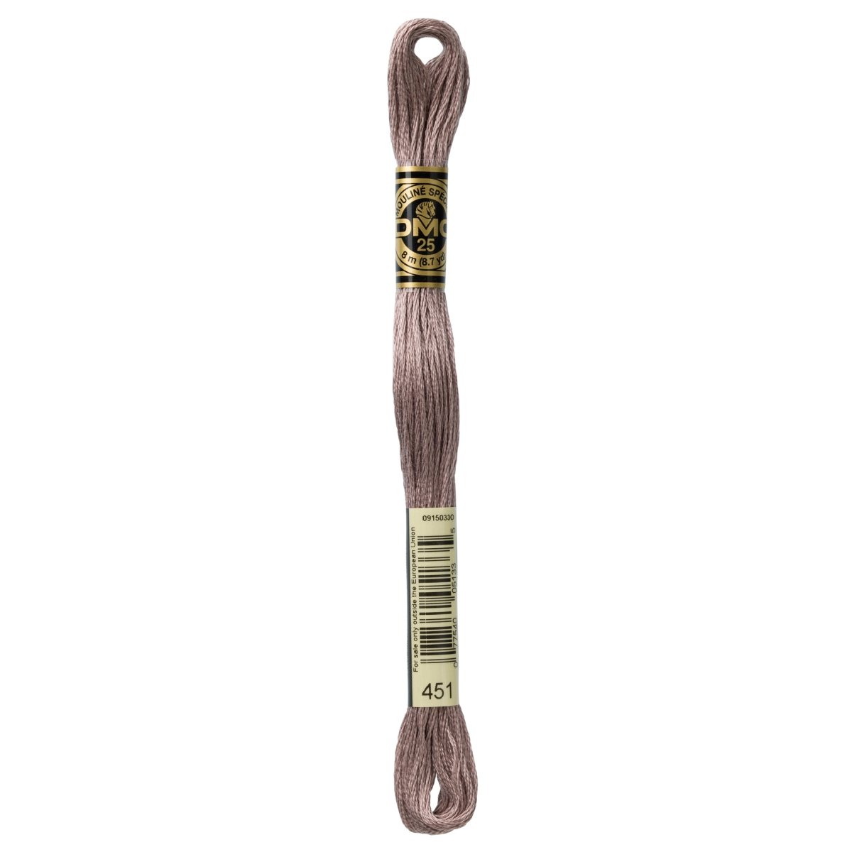 DMC 6 - Strand Cotton Embroidery Floss 8.7yd - 451 Dark Shell Grey - The Merri Artist - merriartist.com
