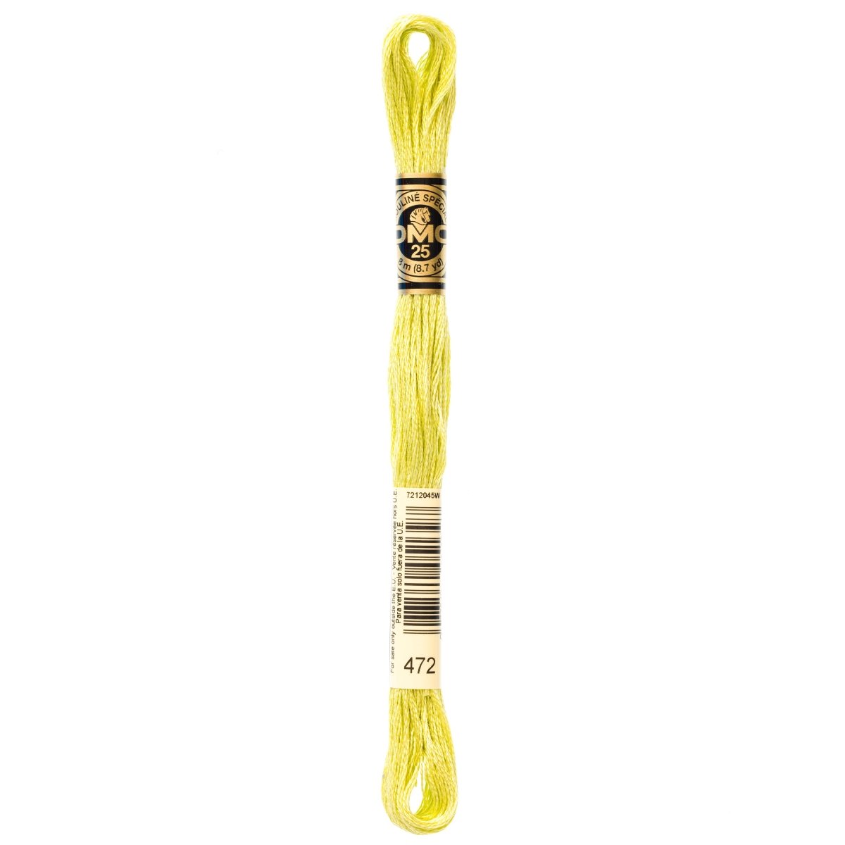DMC 6 - Strand Cotton Embroidery Floss 8.7yd - 472 Ultra Light Avocado Green - The Merri Artist - merriartist.com