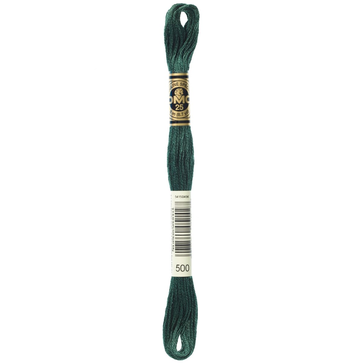 DMC 6 - Strand Cotton Embroidery Floss 8.7yd - 500 Very Dark Blue Green - The Merri Artist - merriartist.com