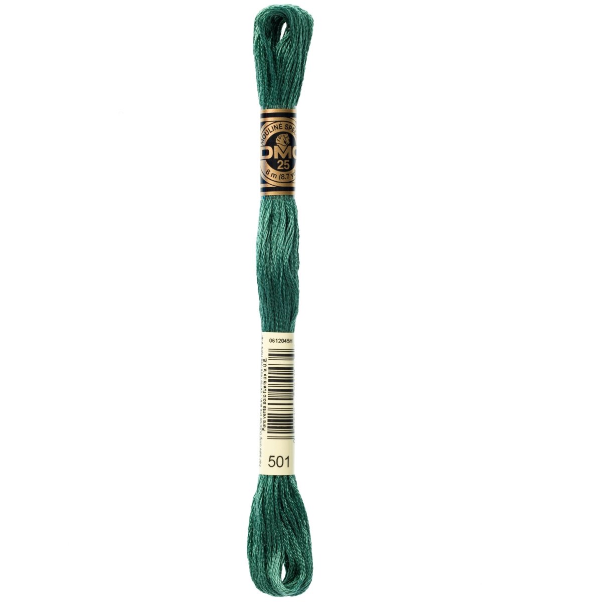 DMC 6 - Strand Cotton Embroidery Floss 8.7yd - 501 Dark Blue Green - The Merri Artist - merriartist.com