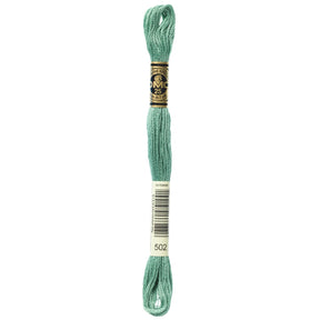 DMC 6 - Strand Cotton Embroidery Floss 8.7yd - 502 Blue Green - The Merri Artist - merriartist.com