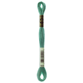 DMC 6 - Strand Cotton Embroidery Floss 8.7yd - 503 Medium Blue Green - The Merri Artist - merriartist.com