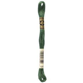 DMC 6 - Strand Cotton Embroidery Floss 8.7yd - 520 Dark Fern Green - The Merri Artist - merriartist.com