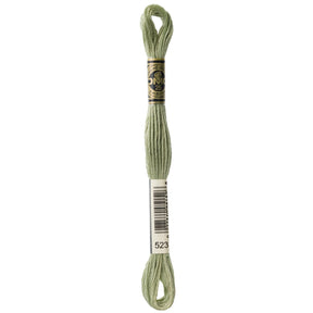 DMC 6 - Strand Cotton Embroidery Floss 8.7yd - 523 Light Fern Green - The Merri Artist - merriartist.com