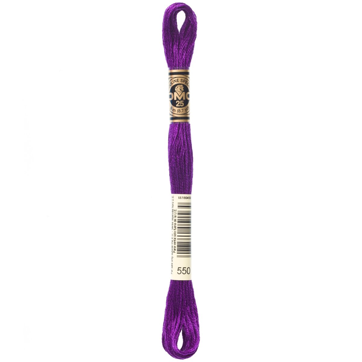 DMC 6 - Strand Cotton Embroidery Floss 8.7yd - 550 Very Dark Violet - The Merri Artist - merriartist.com