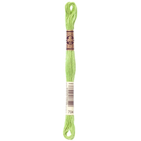 DMC 6 - Strand Cotton Embroidery Floss 8.7yd - 704 Bright Chartreuse - The Merri Artist - merriartist.com
