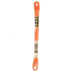 DMC 6 - Strand Cotton Embroidery Floss 8.7yd - 722 Light Orange Spice - The Merri Artist - merriartist.com