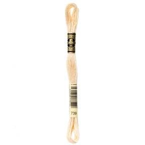 DMC 6 - Strand Cotton Embroidery Floss 8.7yd - 739 Ultra Very Light Tan - The Merri Artist - merriartist.com