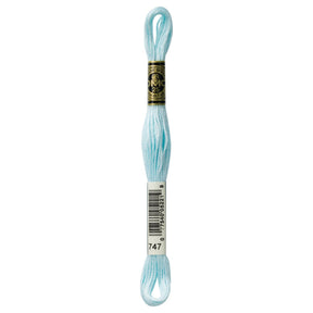 DMC 6 - Strand Cotton Embroidery Floss 8.7yd - 747 Very Light Sky Blue - The Merri Artist - merriartist.com