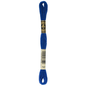 DMC 6 - Strand Cotton Embroidery Floss 8.7yd - 797 Royal Blue - The Merri Artist - merriartist.com